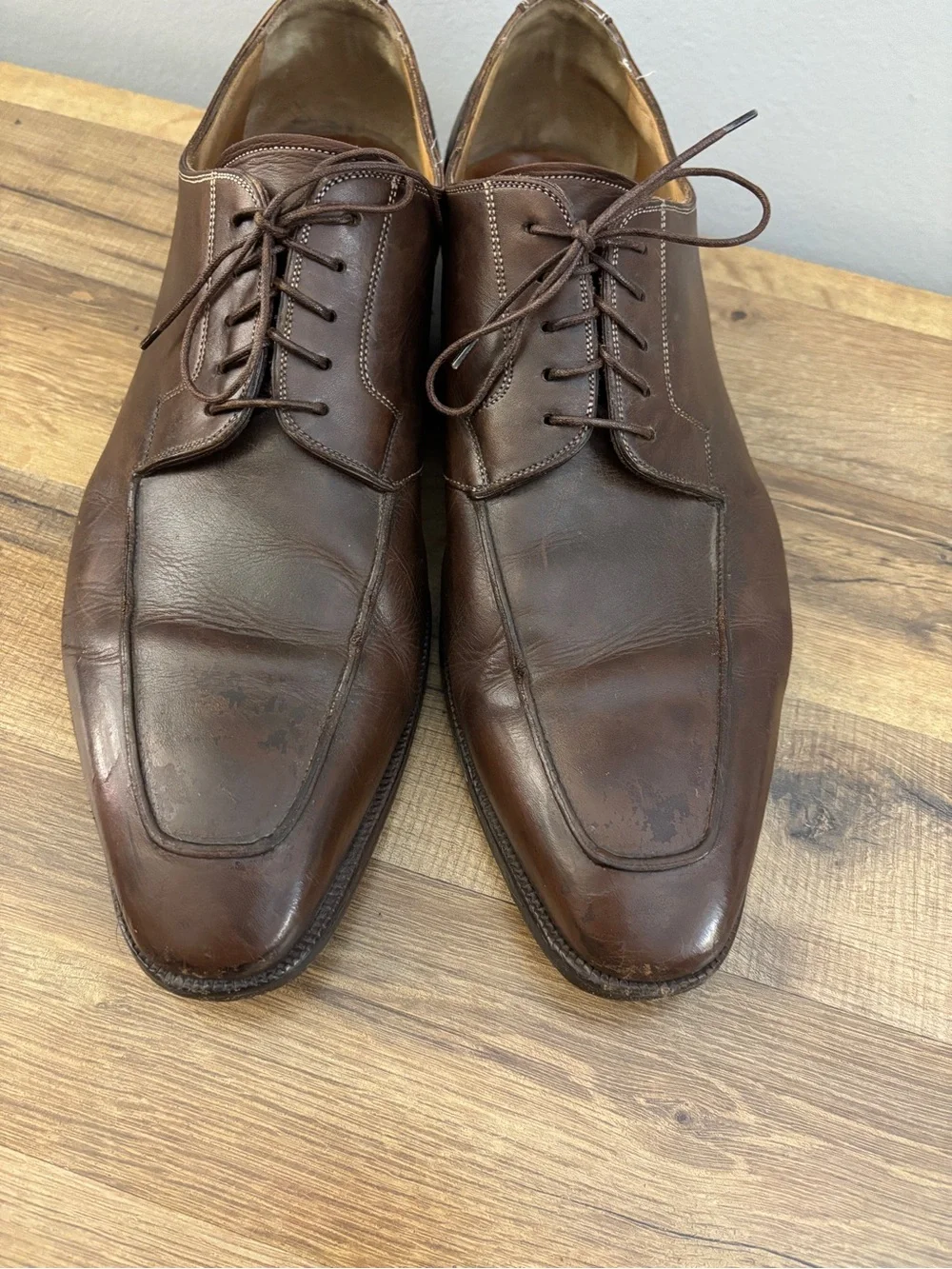 Santoni Oxford Leather Dress Shoes Made in Italy Men’s